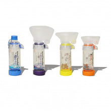 Lade das Bild in den Galerie-Viewer, Vorschaltkammer AeroChamber Plus Flow-Vu für Säuglinge bis 18 Monaten Farbe orange mit Maske