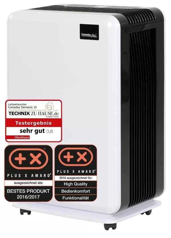 Deumidificatore Comedes Demecto 10, silenzioso, fino a 20m², 10 litri/giorno